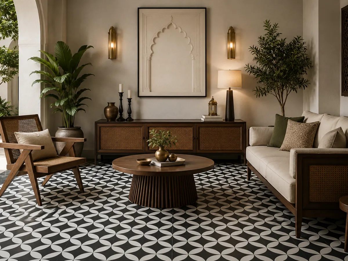 Black and White Moroccan Tiles 